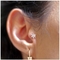 Clear Gems kulak kıkırdak küpeler Altın Çiçek Kulak Piercing Mücevherat 18G