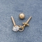 Gül Altın Kulak Delme Mücevherat 316 Paslanmaz Çelik Piercing Çiviler 16G 8mm