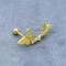 Kristal çift altın kelebek küpeler 316 Paslanmaz çelik 8mm