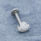 Şeffaf Zirkon Taşlı Yıldız Labret Stud Septum Piercing Mücevherat 8mm