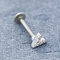 V Şekli Kristal Taşlar Labret Sırt Küpeleri Cerrahi Çelik 8mm