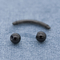 Siyah Koni Sahte Kaş Piercing Takı Dıştan Dişli 8mm