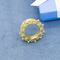 Altın Eti Kulak Tıkacı Tünelleri Dantel Kenarı 10mm Altın Vücut Piercing Takı