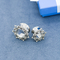 Gümüş Dantel Kenar Konfor Piercing Kulak Tıkacı Kristaller 10mm Ölçer Küpeler