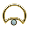 Kadın Burun Piercing Takı Altın Rengi Ay Şekilli Dropship Hint Opal Zirkon