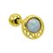 Küpe Kıkırdak Daith Piercing Takı İçi Boş Ay Şeklinde Opal Mücevherli Kakma